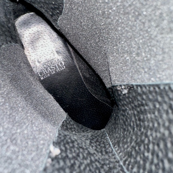 Emanuele Crasto Black Suede Italian Leather Chelsea Boots Size 8 - Picture 9 of 9